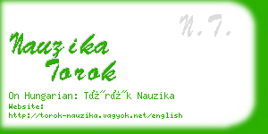 nauzika torok business card